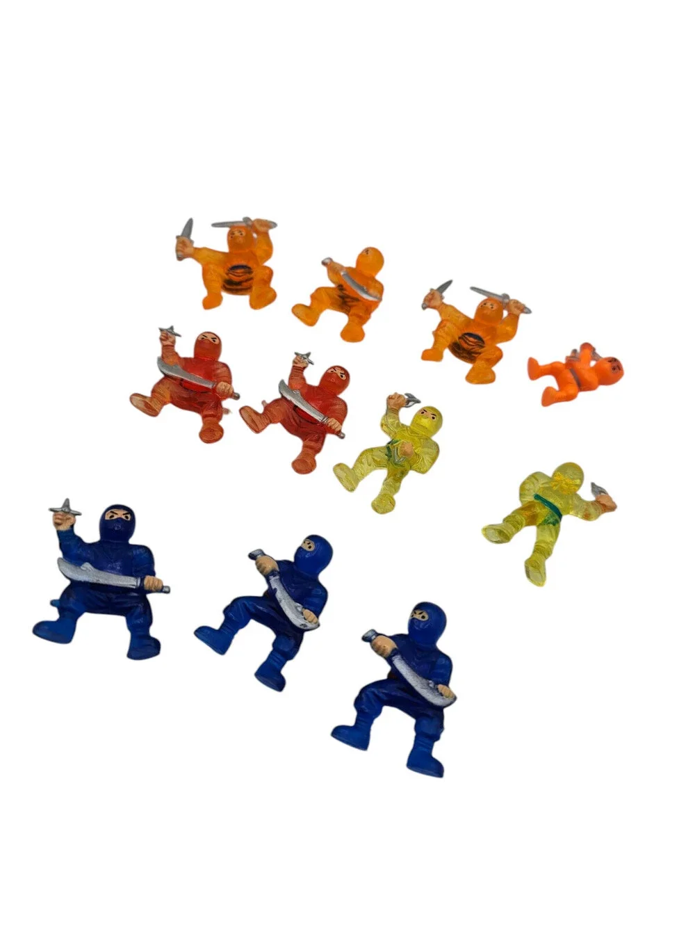 Vintage Vinyl Collectible mini ninjas lot of 11